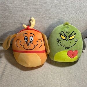 Max and Grinch Plush Collectable Squishmallows  NWT 9”